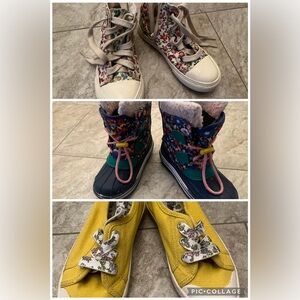 Boden Bundle of Floral Girls Shoes size 28 & 29